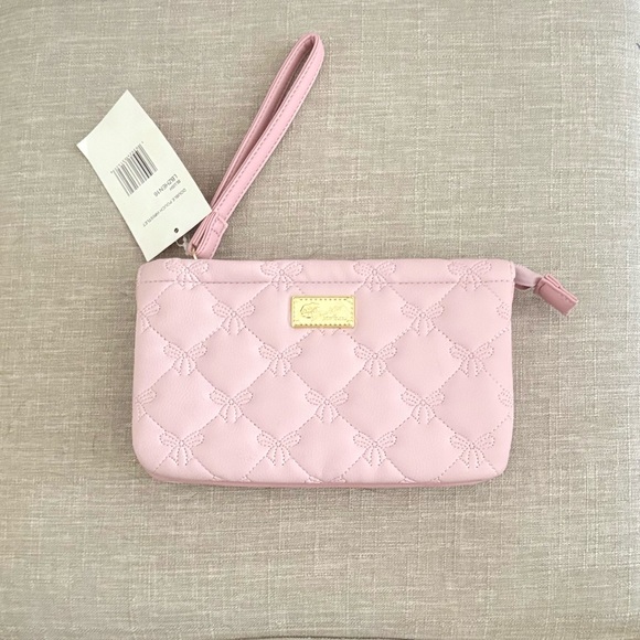 Betsey Johnson Handbags - Luv Betsey- Betsey Johnson Double Pouch Soft Quilted Darling Wristlet / Bag Pink